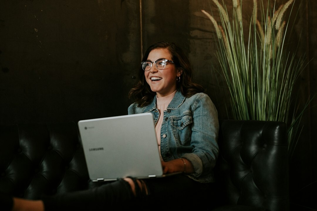 young professional using laptop