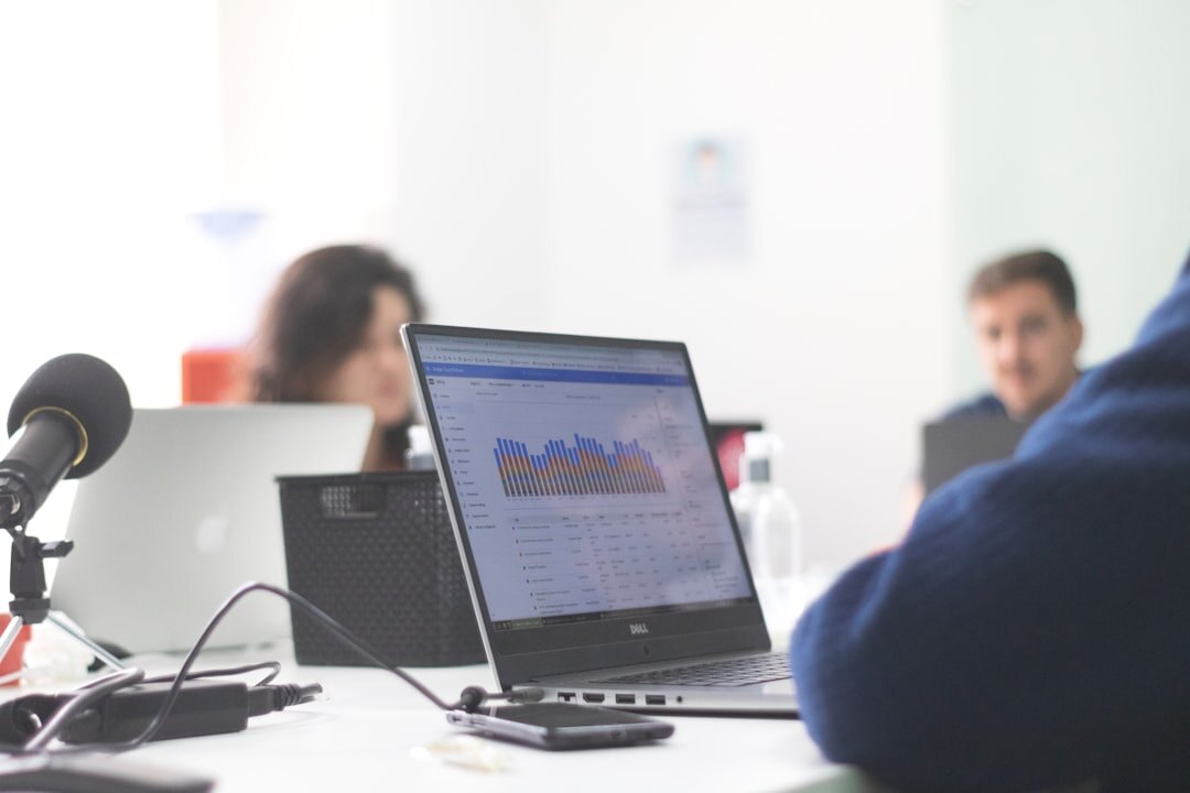 Modern office team working on insurance software