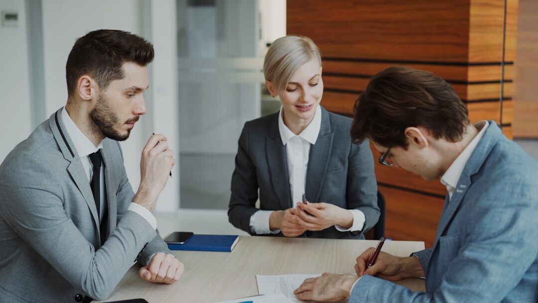 insurance team discussing